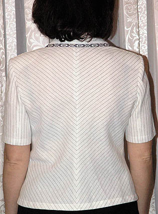 Блузка из льняной ткани в полоску