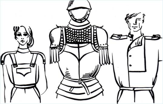 рисунок к статье наследие железного костюма  на сайте авторской школы курсы кроя и шитья Людмилы Серовой