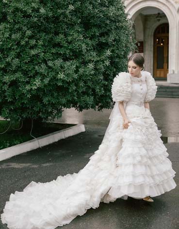 wedding dress based on a dress by Lagerfeld-author Tatyana Dyachenko