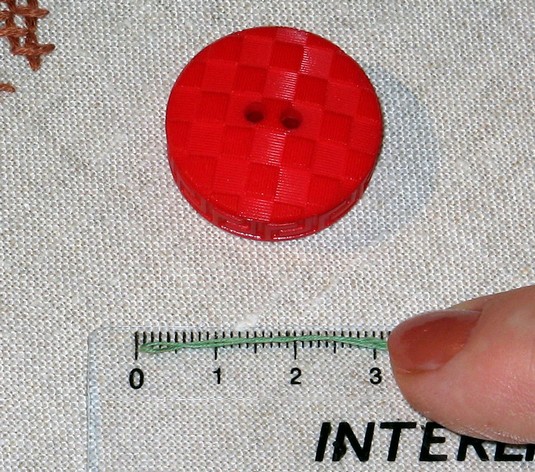 измерение диаметра пуговицы
