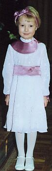 Детское платье из ткани джульетта. Съемный воротник и съемный пояс.