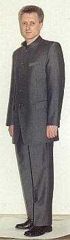 мужской костюм с воротником стойка