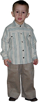 Shirt and pants for boy distance learning via Internet courses fit sewing author's school of cutting and sewing Ludmila Serova