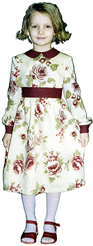 Платье с втачным длинным рукавом с манжетой для девочки  дистанционное обучение через интернет курсы крой шитье одежды авторская школа кроя и шитья Людмилы Серовой