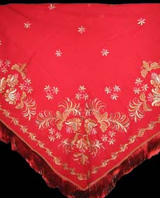 shawl gold embroidery