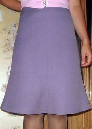 wedge skirt with a bell silhouette