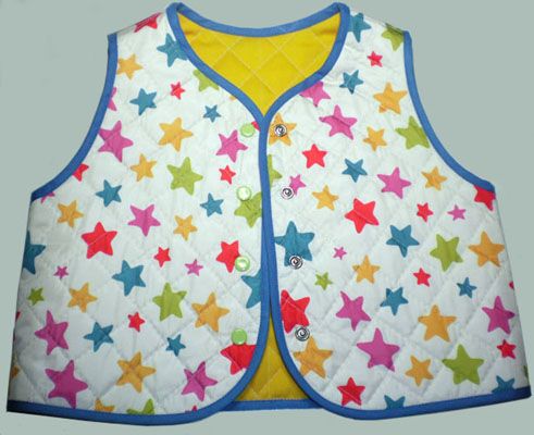 Children's double sided quilted vest