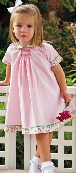 вафельная сборка смок на детском платье