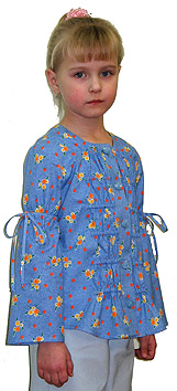 Blouse with set-in sleeves and draping on the fat Dormouse for girls how to learn remote training via Internet courses fit sewing 