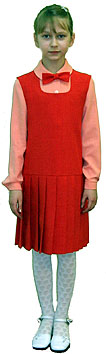 Dress with a skirt in a circular fold and a blouse with set-in sleeves for girls cut and sew e-learning through Internet courses 